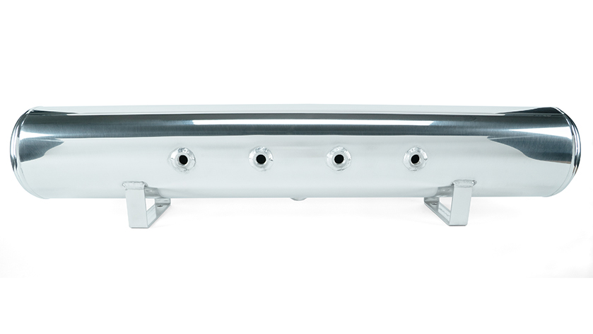 5 Gal. Polished Tank W/ Viair 444c Chrome Compressor, 1/4\" & 3/8\" Fittings & Tank Mounting Hardware